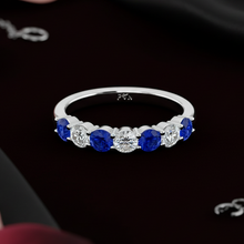 Load image into Gallery viewer, Sapphire Septet Diamond Luminary Seven Stone