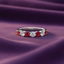 Load image into Gallery viewer, Seven Stone Ruby Diamond Grandeur