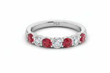 Seven Stone Ruby Diamond Grandeur