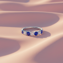Load image into Gallery viewer, Sapphire Septet Diamond Luminary Seven Stone