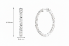 Three cttw Lab Grown Diamond Inside Out - Oval Shape