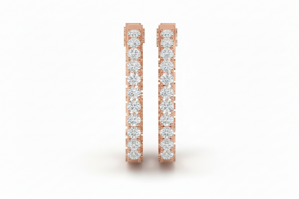 Three Cart Lab Grown Diamond Inside Out - Oval Shape