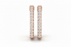 Three cttw Lab Grown Diamond Inside Out - Oval Shape