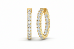 Three cttw Lab Grown Diamond Inside Out - Oval Shape