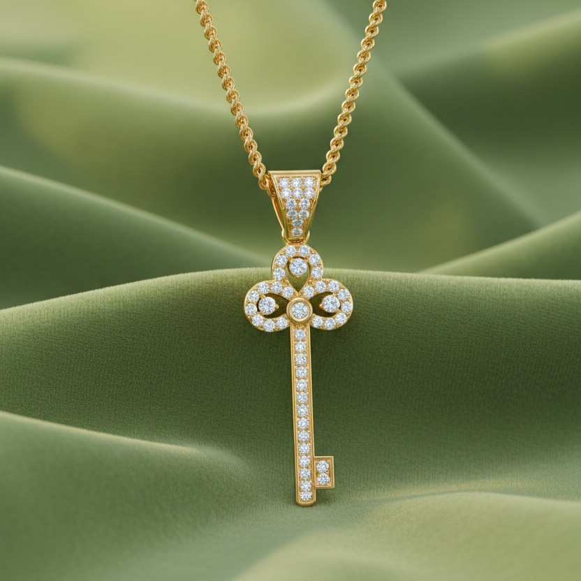 Classic Lucky Clover Key Diamond