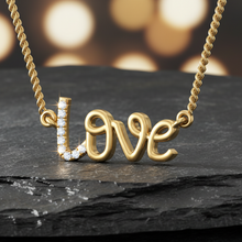 Load image into Gallery viewer, Devotional Diamond Love Script Cursive Dainty Romantic Intimate