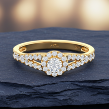 Load image into Gallery viewer, Luminous Diamond Halo Split Eternal Romantic Feminine Luxury Brilliance