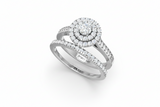 Grand Diamond Ascending Halo Tiered Stacked Layered Cathedral