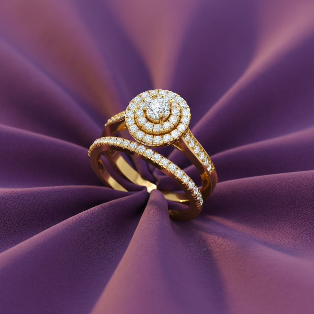 Grand Diamond Ascending Halo Tiered Stacked Layered Cathedral