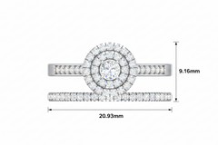 Grand Diamond Ascending Halo Tiered Stacked Layered Cathedral