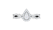 Load image into Gallery viewer, Pear-Shaped Halo Twisted