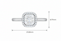 Cascading Diamond Cluster Sculptural Statement Asymmetric Tapered Organic
