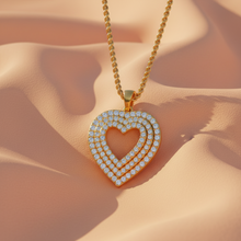 Load image into Gallery viewer, Three-Tier Diamond Border Cover Heart