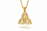 Diamond Trefoil Trinity Interlocking Statement Knot Eternal Infinite Unity