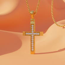 Load image into Gallery viewer, Elegant Diamond Cross Sacred Devotional Spiritual Eternal Reverent Unisex
