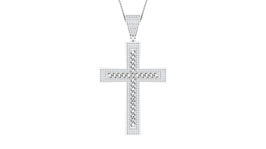 Iced Out Cuban Link Cross