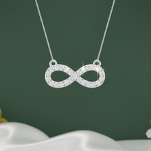 Load image into Gallery viewer, Classic Diamond-Studded Infinity Necklace with Chain