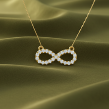 Load image into Gallery viewer, Classic Diamond-Studded Infinity Necklace with Chain