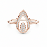 Flowing Diamond Botanical Leaf Silhouette Organic
