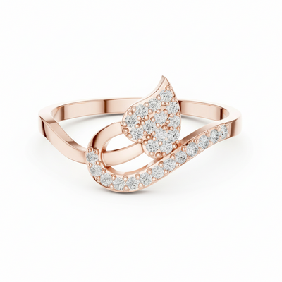 Leaf Inspired Botanical Flow Vein Diamond Constellation