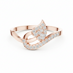 Leaf Inspired Botanical Flow Vein Diamond Constellation