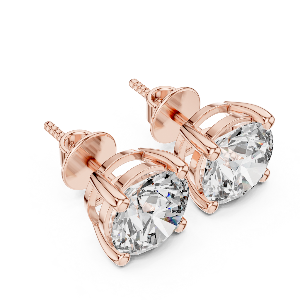 4.00 Cttw Round Lab Grown Diamond Studs