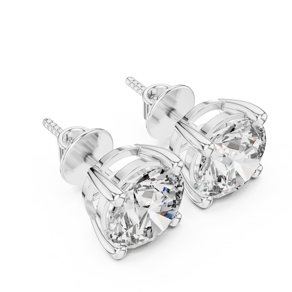4.00 Cttw Round Lab Grown Diamond Studs
