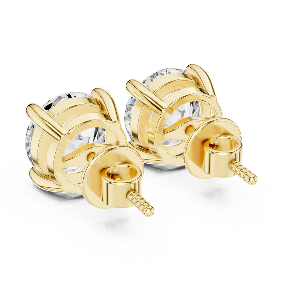 4.00 Cttw Round Lab Grown Diamond Studs