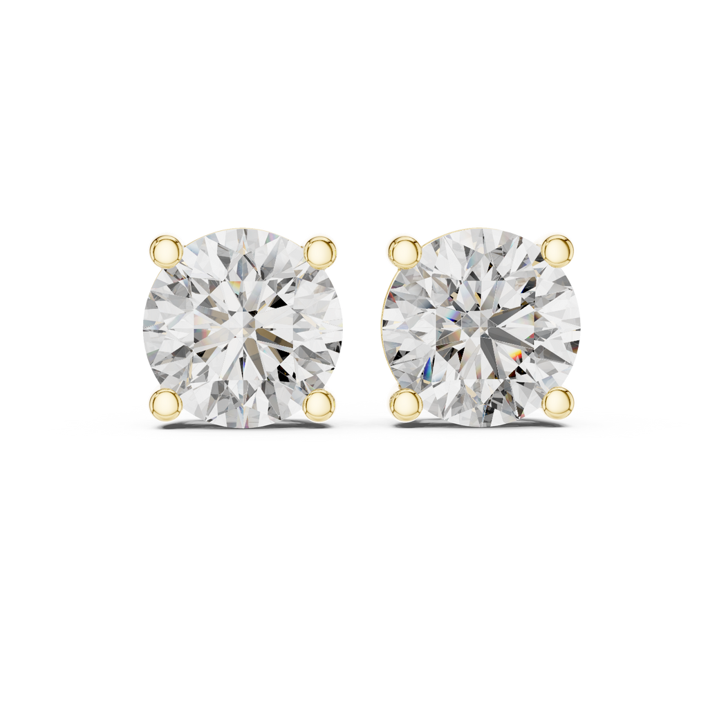4.00 Cttw Round Lab Grown Diamond Studs