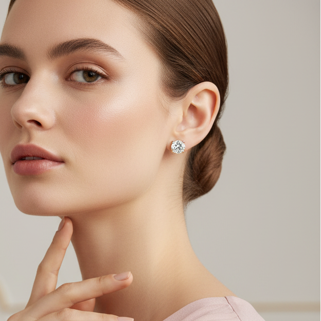 4.00 ctw Round Lab Grown Diamond Studs