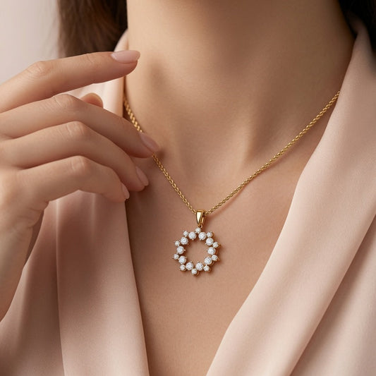 Eternal Love Gold Diamond Pendant