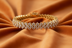 Luxurious Double-Row of Round Diamonds