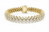 Luxurious Double-Row of Round Diamonds