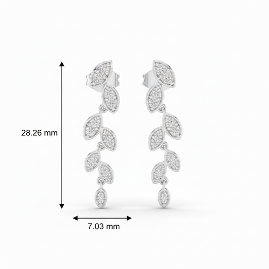Nature-Inspired Diamond Leaf Drop