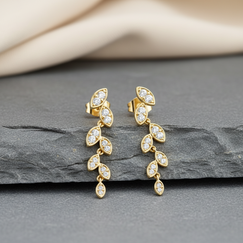 Nature-Inspired Diamond Leaf Drop