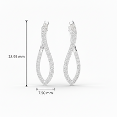 Twisted Spiral Leaf Diamond Grandeur