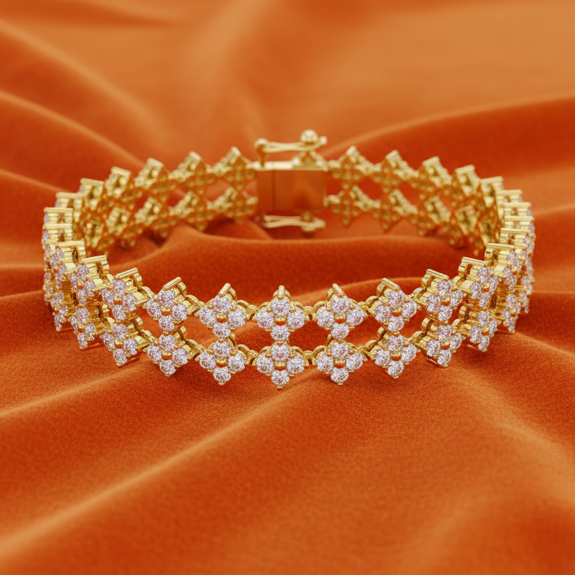 Four-Leaf Clover Floral Cluster Diamond