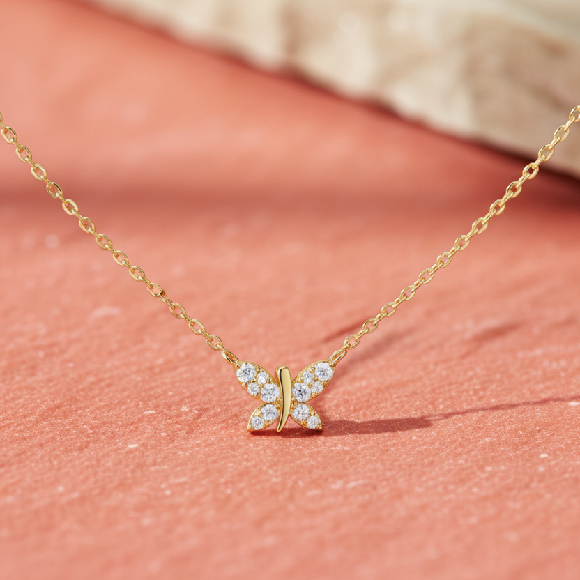 Butterfly Wing Scatter Silhouette Diamond Celestial