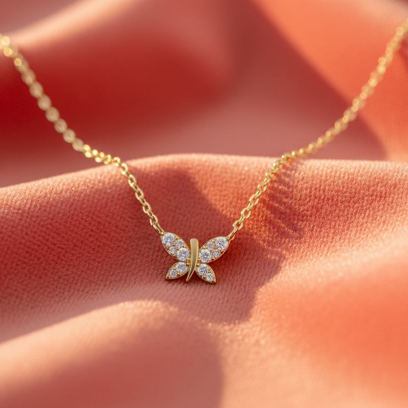 Butterfly Wing Scatter Silhouette Diamond Celestial