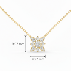 Elegant Floral Silhouette Diamond Celestial