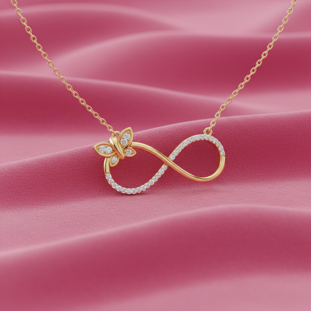 Infinity Butterfly Wing Loop Diamond Radiance