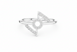 Diamond Crest Stackable Fluid Organic Silhouette