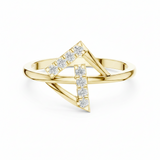 Sculpted Diamond Link Integrated Box Clasp Statement Piece