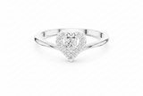 Eternal Heart Motif Halo Diamond