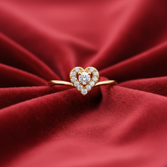 Eternal Heart Motif Halo Diamond