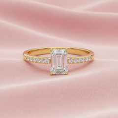 IGI cert. 0.50 ctw Emerald Cut Center Lab Grown