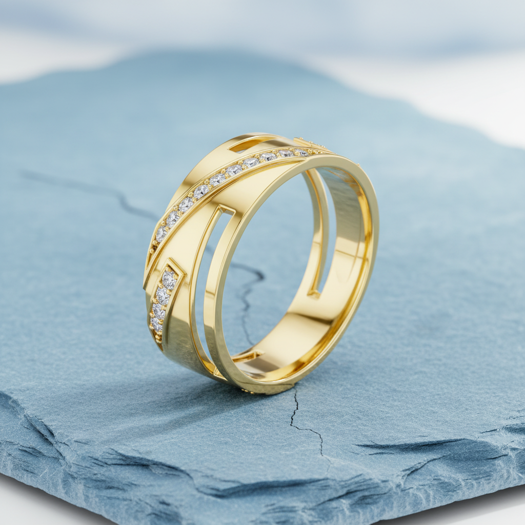 Angled Flowing Diagonal Diamond Radiance