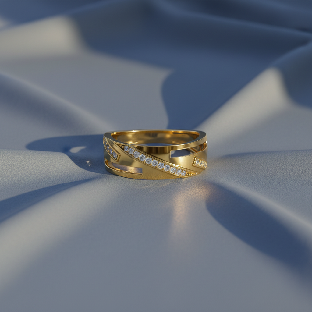 Angled Flowing Diagonal Diamond Radiance