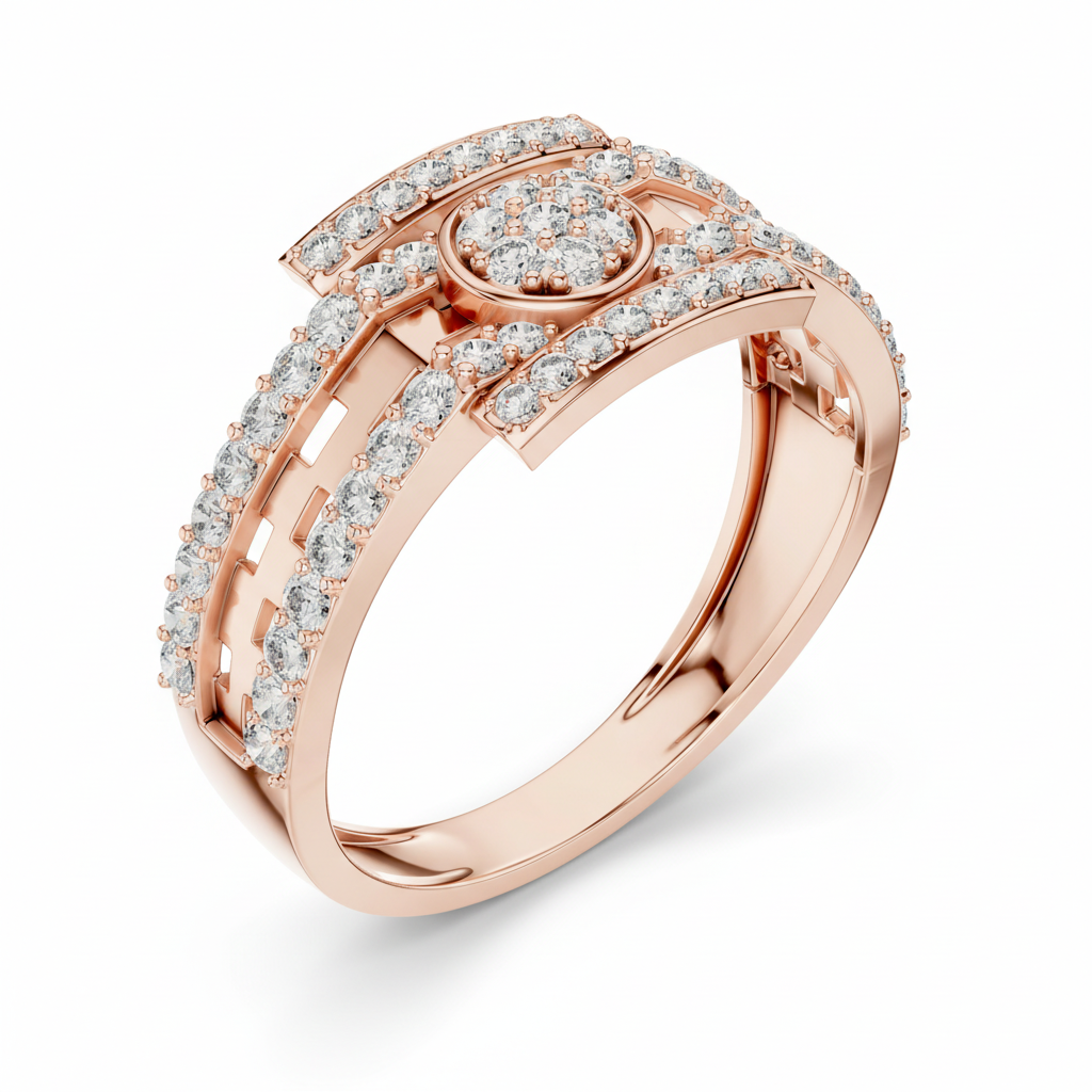 Interlocking Circle & Bar Diamond
