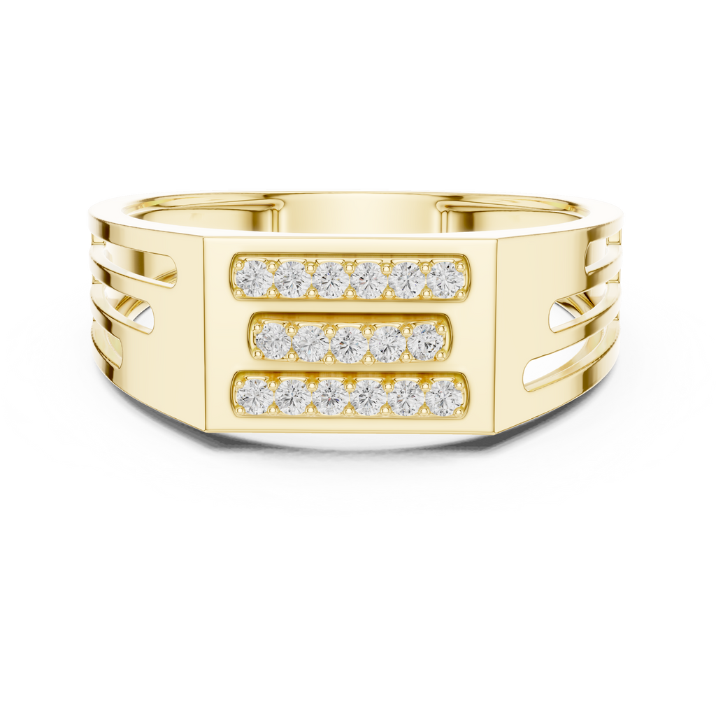 Triple Row Diamond Bar